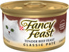 Fancy Feast Classic Tender Beef Feast Canned Cat Food, 3-oz can, case of 4