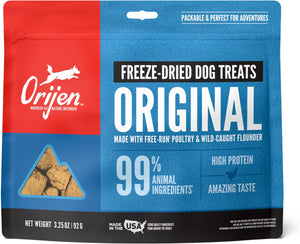 ORIJEN Original Grain-Free High-Protein Freeze-Dried Dog Treats, 3.25-oz bag